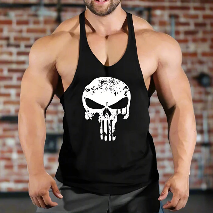 Men's Y-Back Sleeveless Gym Tank - Essential Workout Vest for Bodybuilders and Lifters