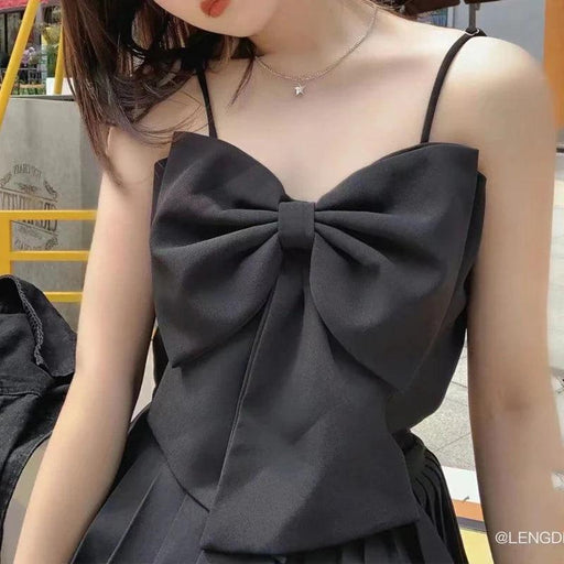 Chic Bow-Detail Sleeveless Summer Sling Top