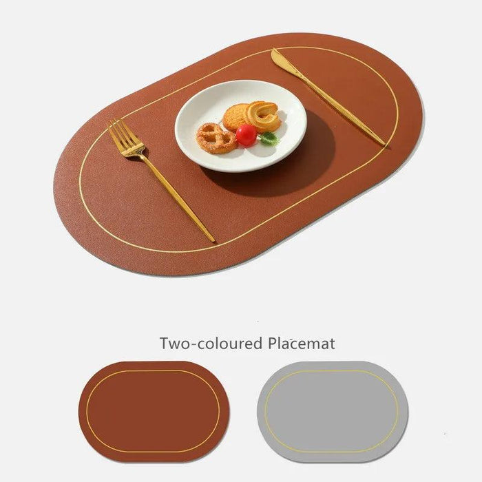 Elegant PVC Leather Table Mats - Modern & Functional