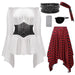 Elegant Women's Swashbuckler Costume – Corset and Flowing Skirt for Halloween and Themed Events