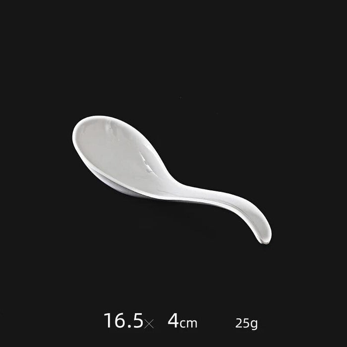 Elegant Japanese Soup Spoon for Ramen, Wonton, and Dumplings - Premium Kitchen Cutlery