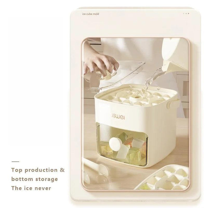 Premium Double Layer Ice Cube Maker - Food Safe Ice Storage Solution