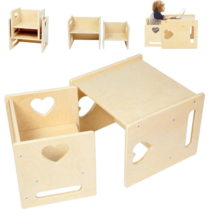 Versatile Montessori Activity Table and Chair Set for Independent Learning and Play