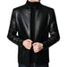 Men's Stylish Faux Leather Biker Jacket - Warm and Windproof Outerwear