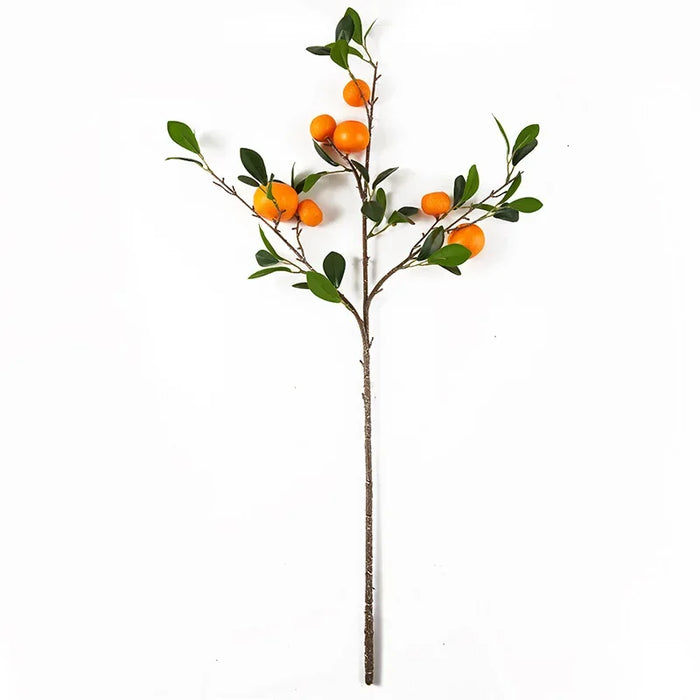 Vibrant Artificial Orange Blossom Branch for Enchanting Home and Garden Aesthetics