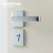 Sleek Brass Lever Door Handles Set for Bedroom and Bathroom