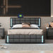 Luxurious Queen Bed with Smart LED Lighting, USB Charging, and Spacious Storage Options