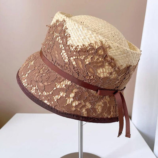 Japanese-Inspired Lace-Adorned Fisherman's Hat