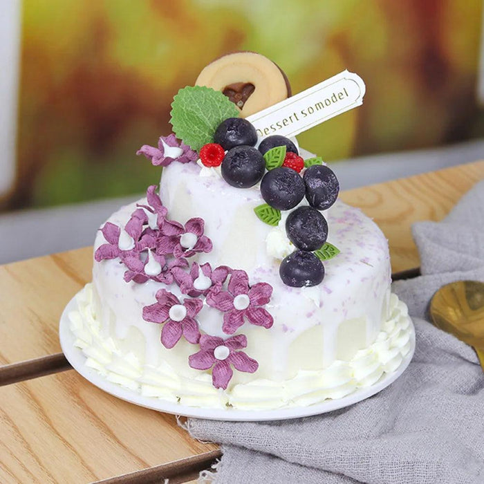 Elegant Faux Cake Model for Bakery Display and Photography - 1PC Decorative Food Replica