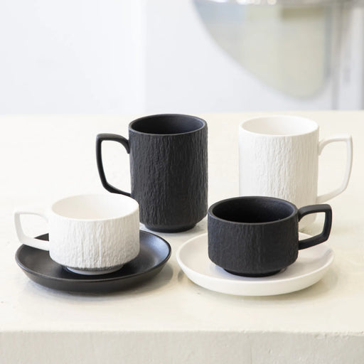 Stone Grain Ceramic Coffee Mug with Japanese Flair for Home and Office