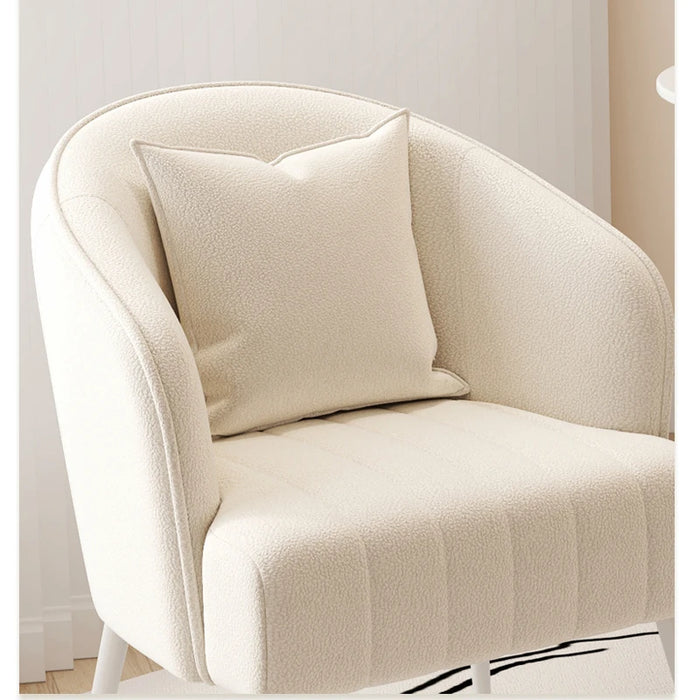 Scandinavian-Inspired Luxe Lamb Velvet Armchair with Comfort and Elegance