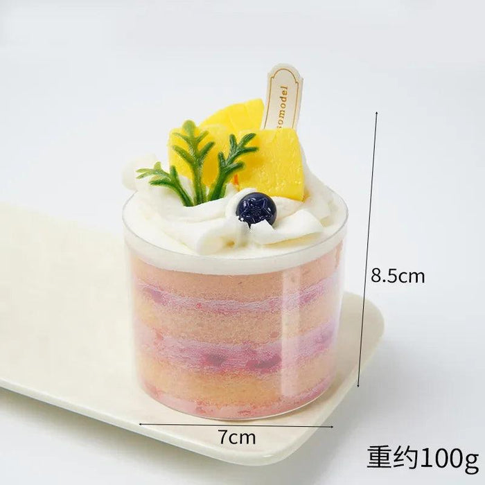 Charming Realistic Faux Cupcake Decoration - 8.5cm PVC Dessert Display