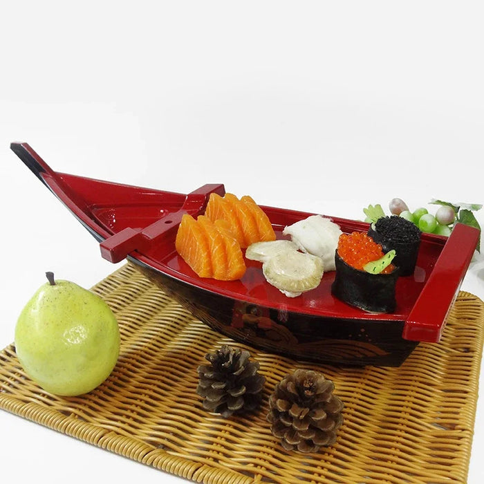 Dragon Boat Sashimi Presentation Tray - Premium ABS with Dry Ice for Authentic Japanese Dining Experience