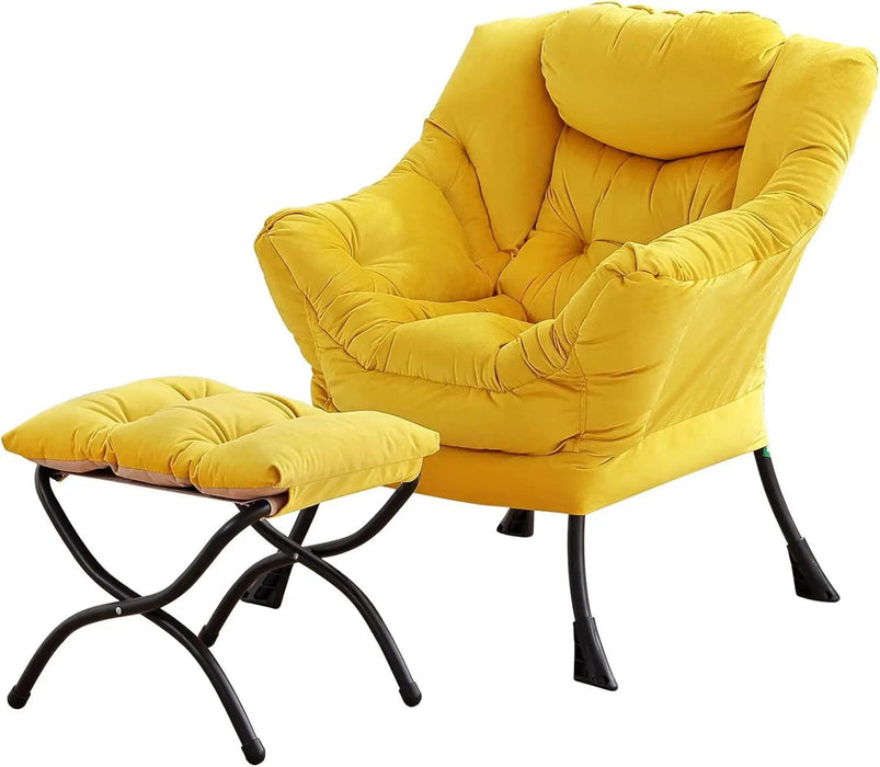 Elegant Lounge Chair Ensemble with Ottoman and Storage Compartment