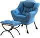 Elegant Lounge Chair Ensemble with Ottoman and Storage Compartment