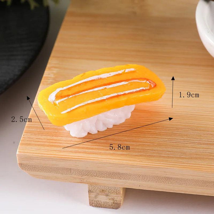 Realistic Artificial Sushi Set - 10pcs Decorative Japanese Rolls for Photography and Home Styling