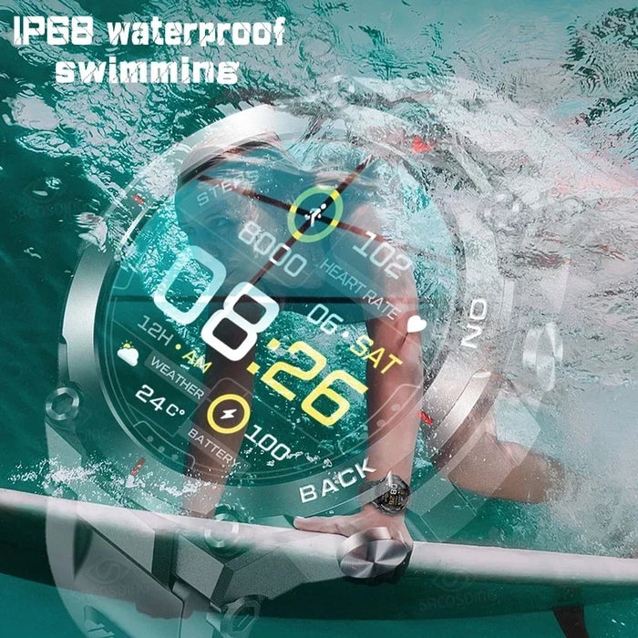 Waterproof GPS Smartwatch with Tracking for Men - Long Battery Life