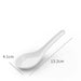 Sophisticated Black Melamine Serving Spoon with Elegant Japanese Porcelain Motif