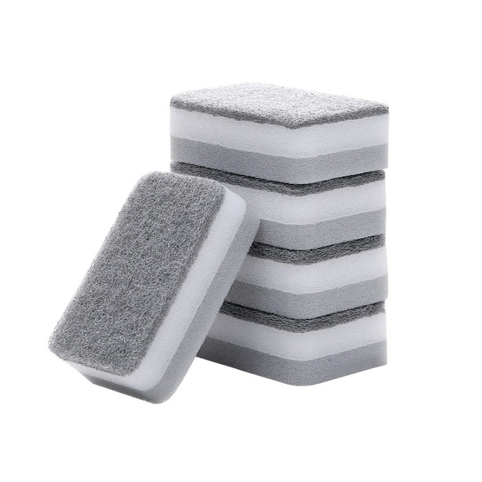 Eco-Friendly Dual-Sided Kitchen Scrub Sponges - Heavy-Duty Cleaning Pack