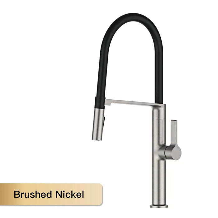 Elegant Gunmetal Magnetic Docking Kitchen Faucet - Stylish Single Handle Hot and Cold Tap