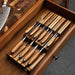 Acacia Wood 11-Slot Drawer Knife Holder - Elegant Cutlery Organizer