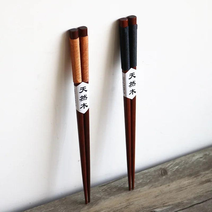 Artisan Wooden Japanese Chopsticks with Anti-Roll Design - Elevate Your Dining Experience