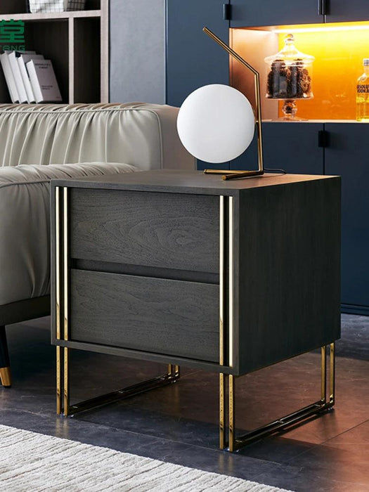 Chic Black Luxe Accent Table