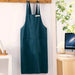 Chic Cotton Linen Apron with Stylish Wide Straps for Women - Your Perfect Cooking Companion