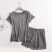 Chic Summer Modal Pajama Set for Women - Short Sleeve Two-Piece Nightwear (Sizes M-3XL)