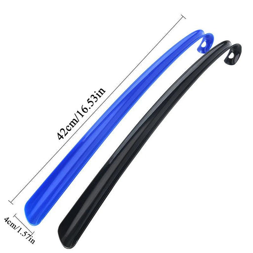 42cm Ergonomic Curved Hook Shoe Lifter - Convenient Portable Tool for Effortless Footwear Access