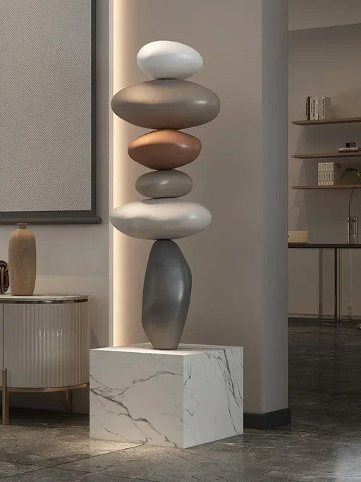 Serenity Stone 80CM Art Sculpture for Harmonious Indoor Atmosphere