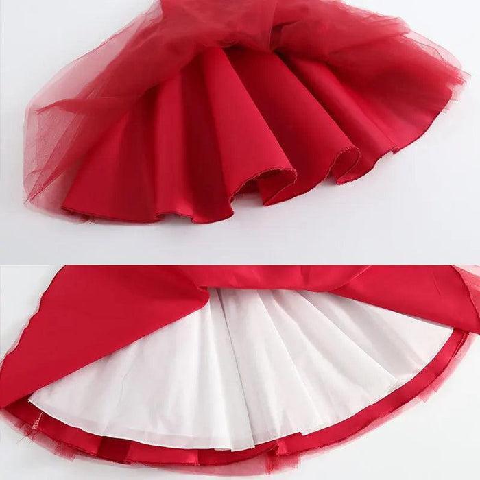 Korean-Inspired Elegant Big Bow Dress for Baby Girl's First Birthday Celebration 2023