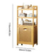 Chic Wooden Vine Laundry Basket with Shelf - Spacious Storage Solution for Your Bathroom