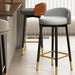 Sleek Scandinavian Leather Gaming and Vanity Stool - Trendy Seating for Modern Interiors