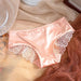 Luxe Satin Lace Hollow Out Sexy Panties for Women - Low Waist Intimates in Solid Colors