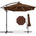 Solar-Powered 10ft LED Hanging Market Umbrella for Outdoor Spaces