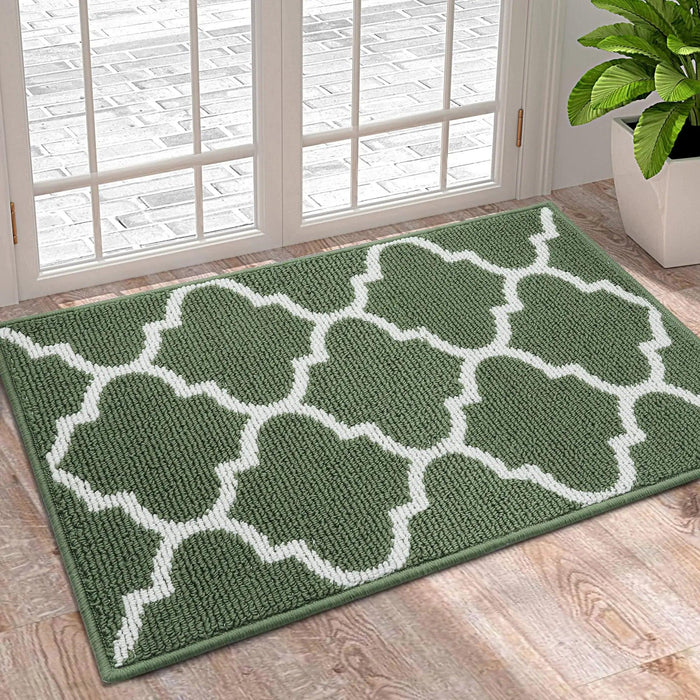 Luxurious Non-Slip Microfiber Welcome Mat: Chic Moisture-Absorbing Rug for Entryways