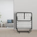 Portable Folding Guest Bed with Memory Foam Mattress and Durable Steel Frame on Wheels