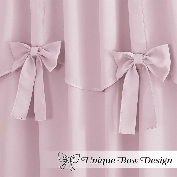 Elegant Blackout Curtains with Ruffle Layers and Faux Silk Satin Sheen