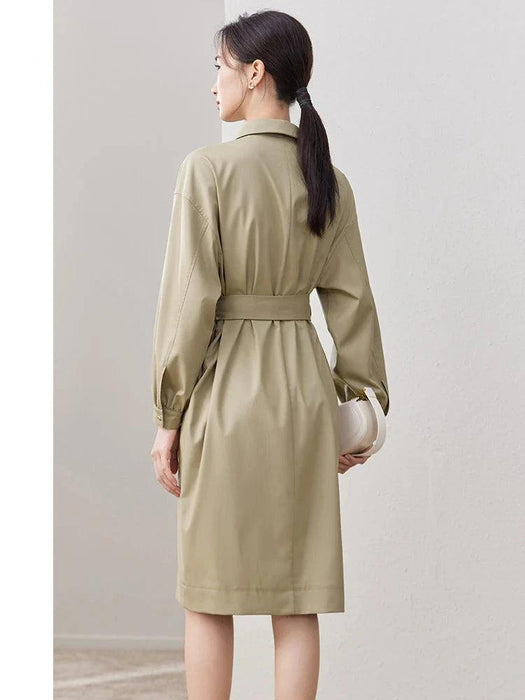 Chic Women's Autumn Shirt Dress for Office and Beyond