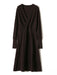 Warm Wool-Cashmere Blend Slim Fit Knit Dress for Women - Autumn/Winter Essentials