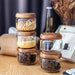 Airtight Glass Spice Jars with Acacia Wood Lid