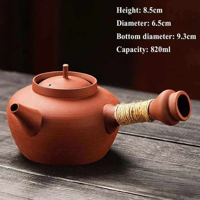 Sophisticated Cinnabar Clay Tea Pot with Electric Heater for Traditional Kung Fu Brewing