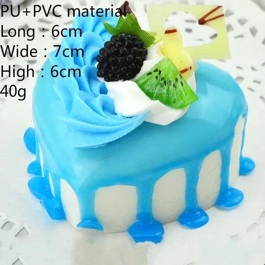 Realistic Faux Fruit Cake Display Model for Home Decor and Photography - 1 Piece Artificial Dessert Prop