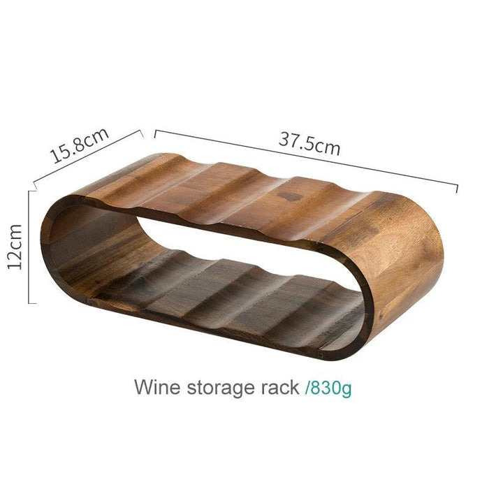 Chic Acacia Wood Wine Rack for a Stylish Home Bar and Kitchen