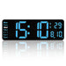 Oversized LED Digital Clock with Temperature, Calendar, and Dual Alarm Features for Modern Home and Office