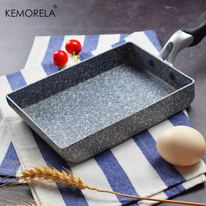 Japanese Medical Stone Omelette Pan - Non-Stick Cooking Essential for Eggs and Pancakes