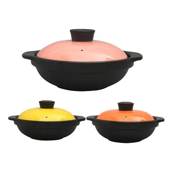 Ceramic Stew Pot with Anti-Slip Handle - Elegant Single Serving Cookware for Culinary Excellence