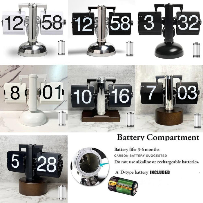 High-Tech Automatic Flipping Clock for Stylish Home Decor - Includes Battery Gift