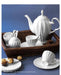 Elegant Royal 21-Piece Bone China Tea and Coffee Set with Intricate Design